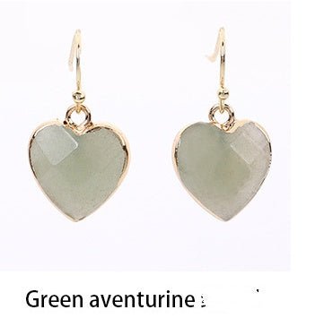 Heart Pendant Earrings Love Heart Earrings With Gold Rim.