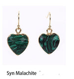 Heart Pendant Earrings Love Heart Earrings With Gold Rim.