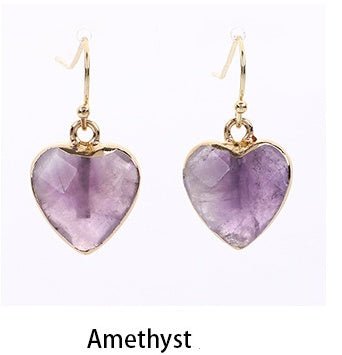 Heart Pendant Earrings Love Heart Earrings With Gold Rim.