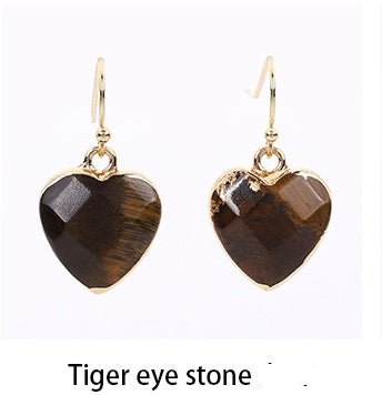 Heart Pendant Earrings Love Heart Earrings With Gold Rim.
