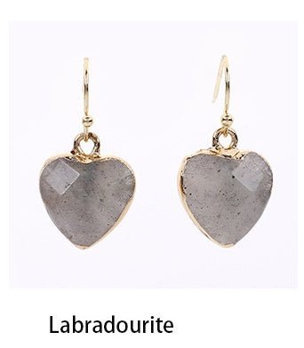Heart Pendant Earrings Love Heart Earrings With Gold Rim.