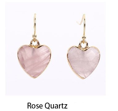 Heart Pendant Earrings Love Heart Earrings With Gold Rim.