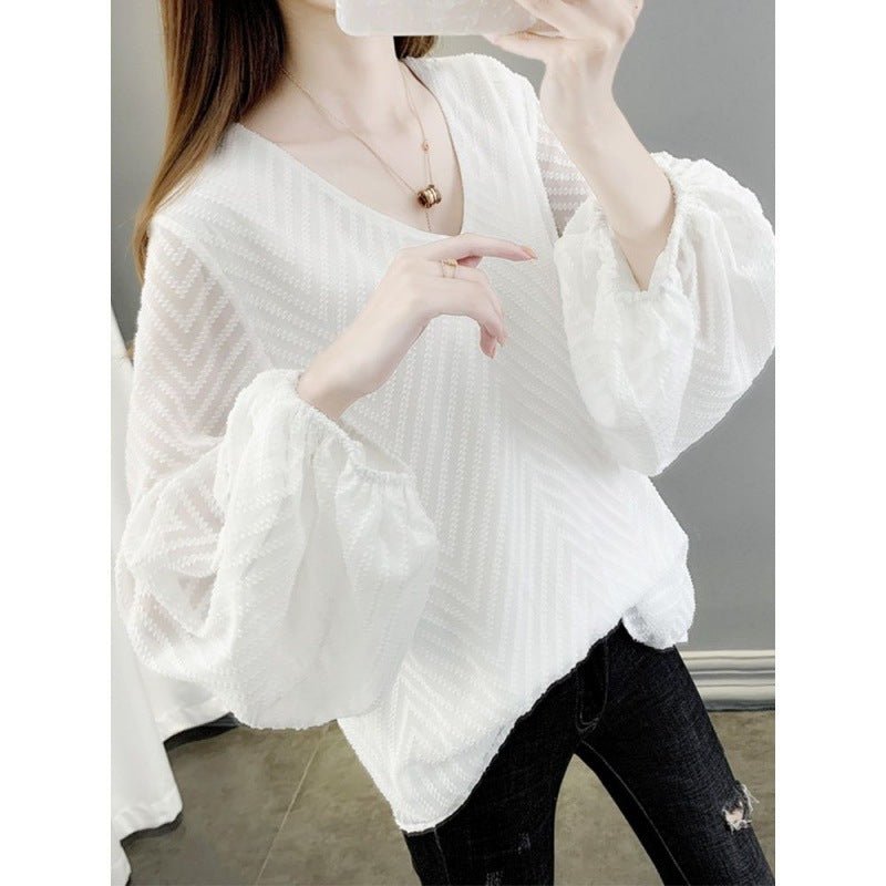 High-end Chiffon Top Fairy Slimming Belly-covering.