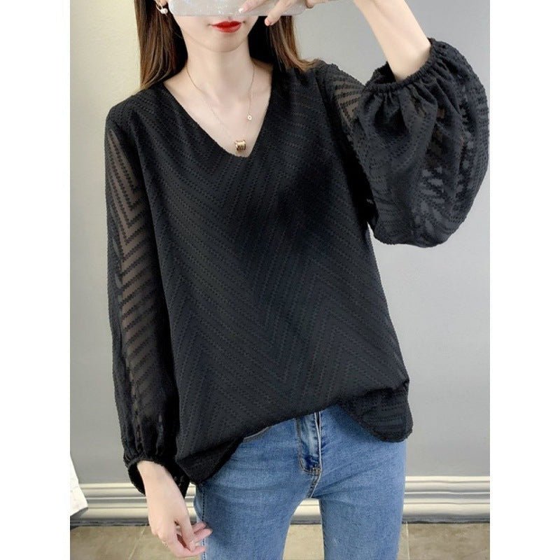 High-end Chiffon Top Fairy Slimming Belly-covering.