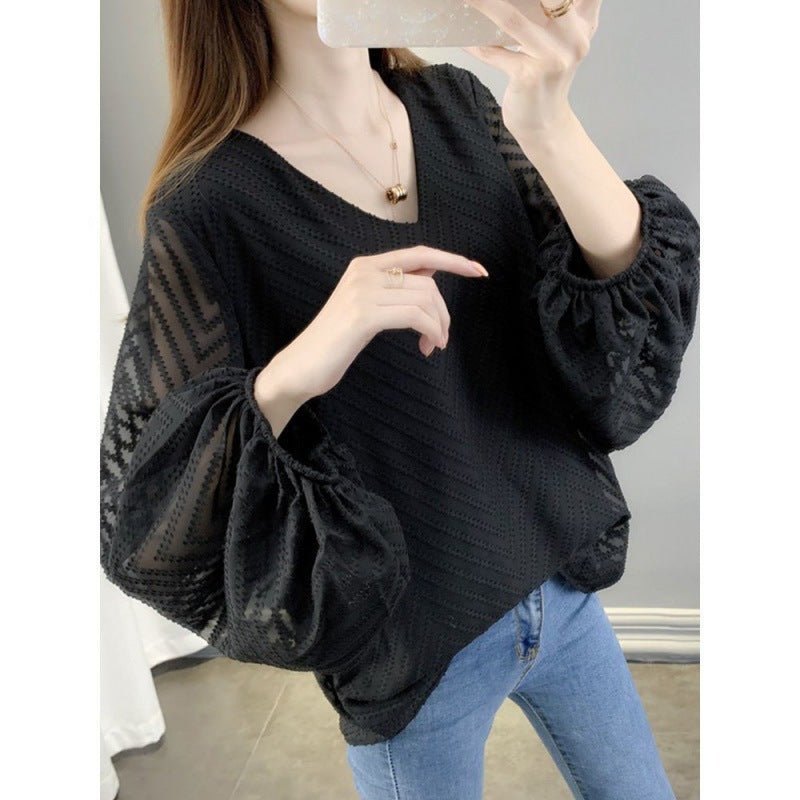 High-end Chiffon Top Fairy Slimming Belly-covering.