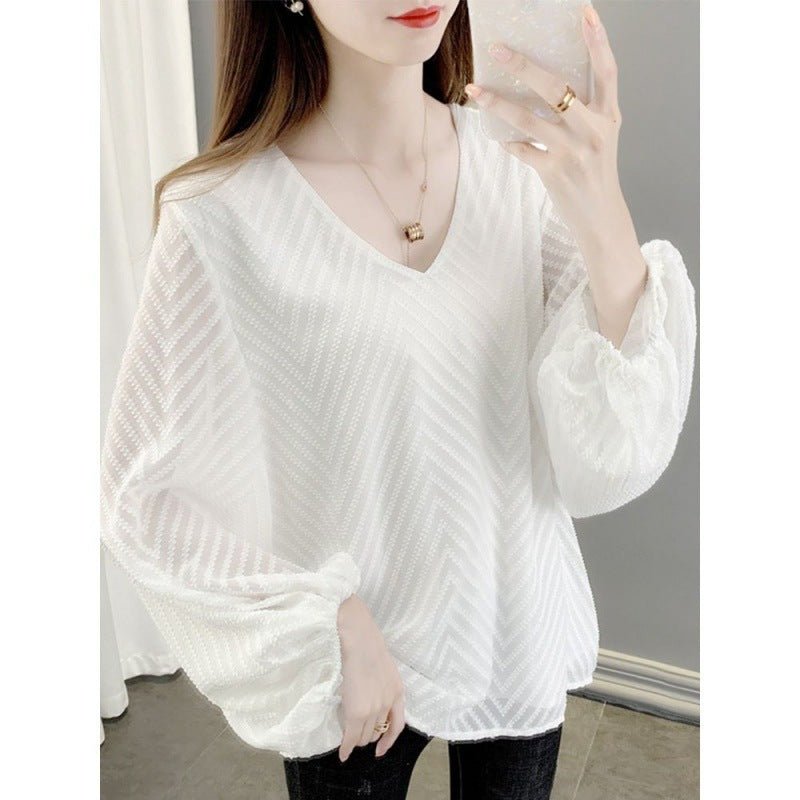 High-end Chiffon Top Fairy Slimming Belly-covering.