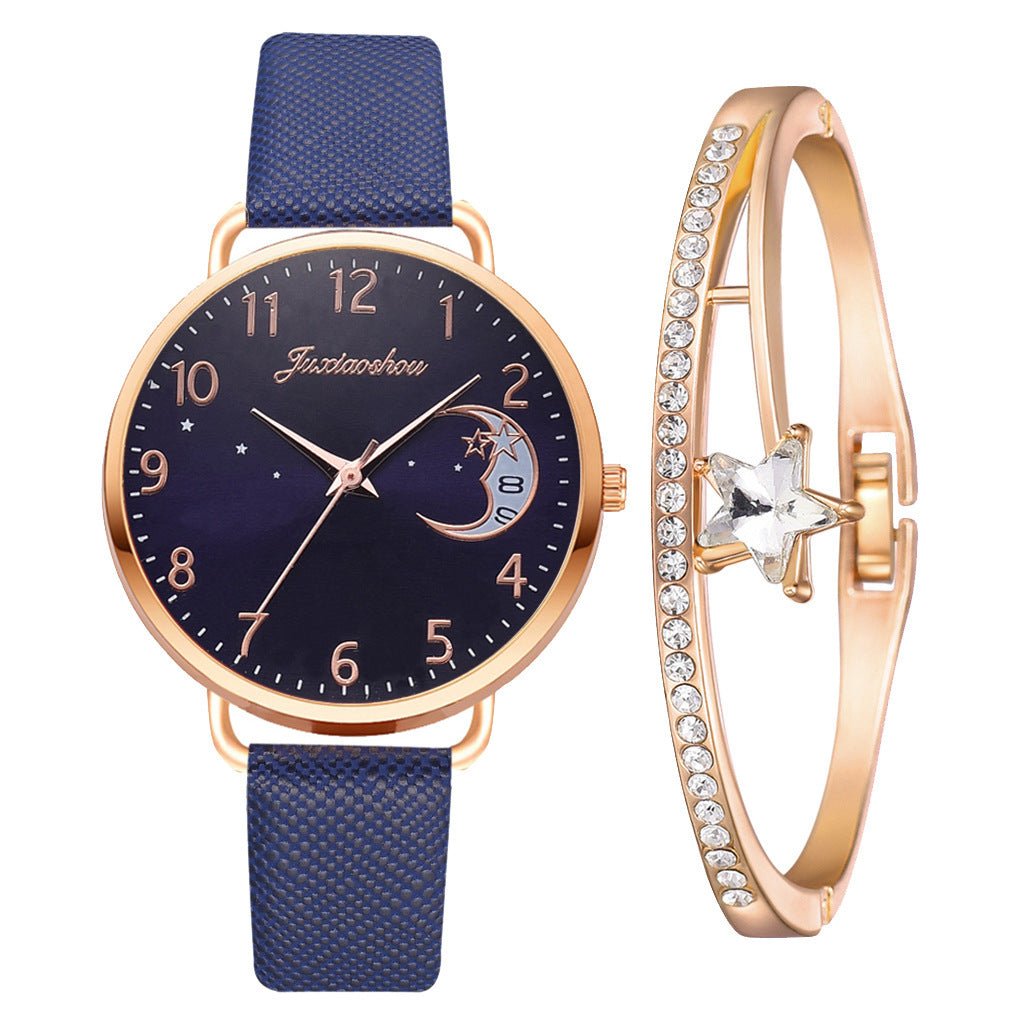 Lovely Moon Pattern Quartz Watch for Women With Strap Dial Ladies Wristwatch Montre Femme Relogio Feminino Reloj Mujer Drop Ship.