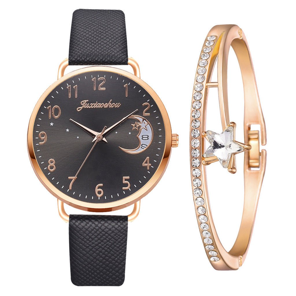 Lovely Moon Pattern Quartz Watch for Women With Strap Dial Ladies Wristwatch Montre Femme Relogio Feminino Reloj Mujer Drop Ship.