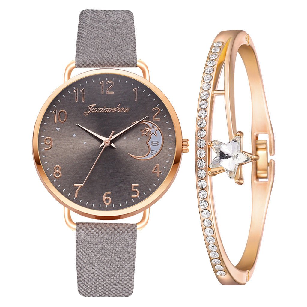 Lovely Moon Pattern Quartz Watch for Women With Strap Dial Ladies Wristwatch Montre Femme Relogio Feminino Reloj Mujer Drop Ship.