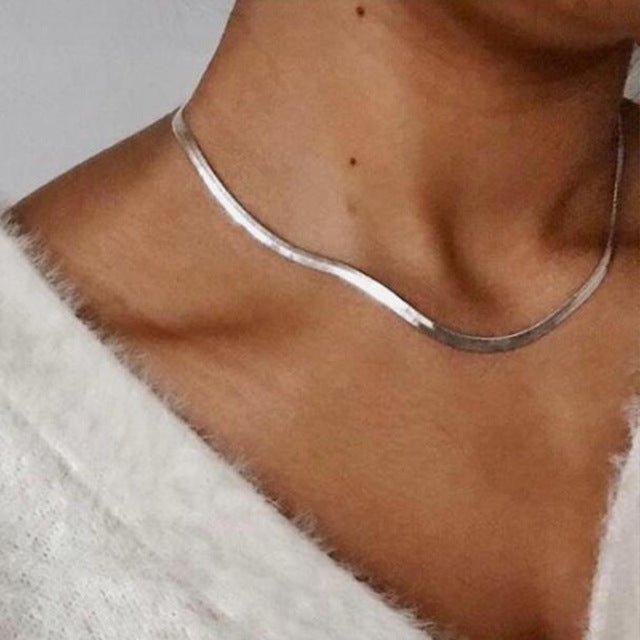 Multilayer Trend Elegant Jewelry Long Snake Chain Crystal.