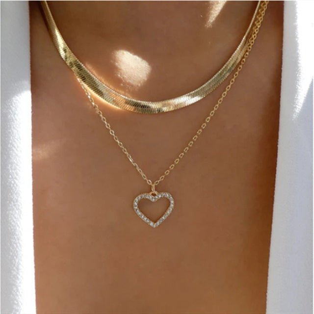 Multilayer Trend Elegant Jewelry Long Snake Chain Crystal.