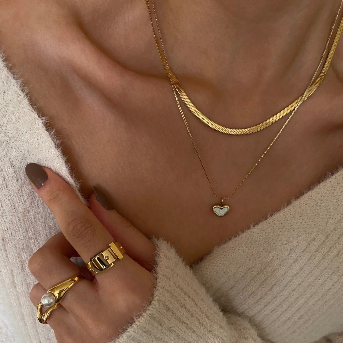 Multilayer Trend Elegant Jewelry Long Snake Chain Crystal.