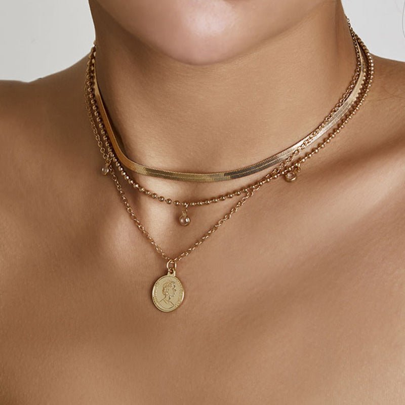Multilayer Trend Elegant Jewelry Long Snake Chain Crystal.