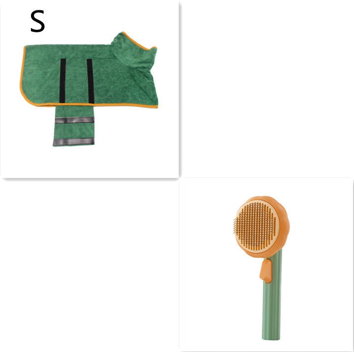 New Pet Cat Brush Hot Selling Hand - held Steel Wire Self - cleaning Comb Looper For Hair Removal - F - laglam