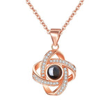 Original Projection Necklace Jewelry Gift with Hidden Love Words for Women.