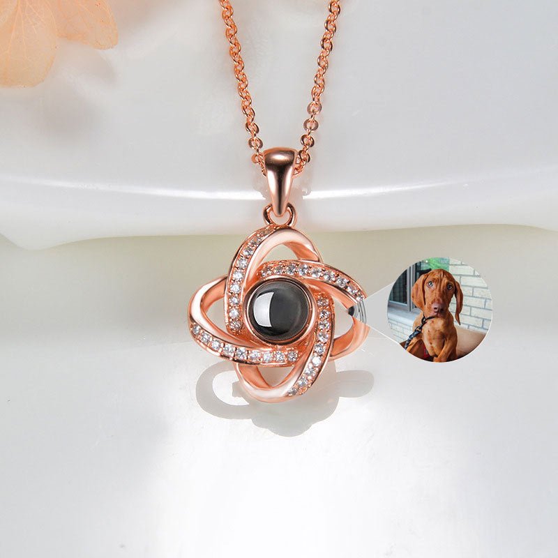 Original Projection Necklace Jewelry Gift with Hidden Love Words for Women.