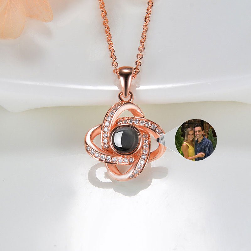 Original Projection Necklace Jewelry Gift with Hidden Love Words for Women.