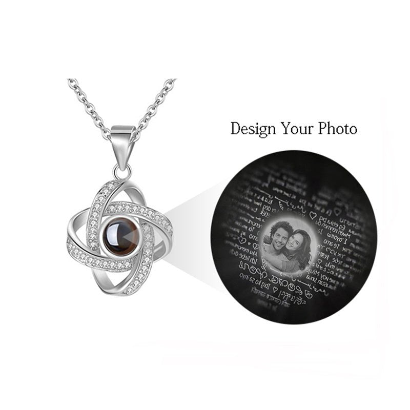 Original Projection Necklace Jewelry Gift with Hidden Love Words for Women.