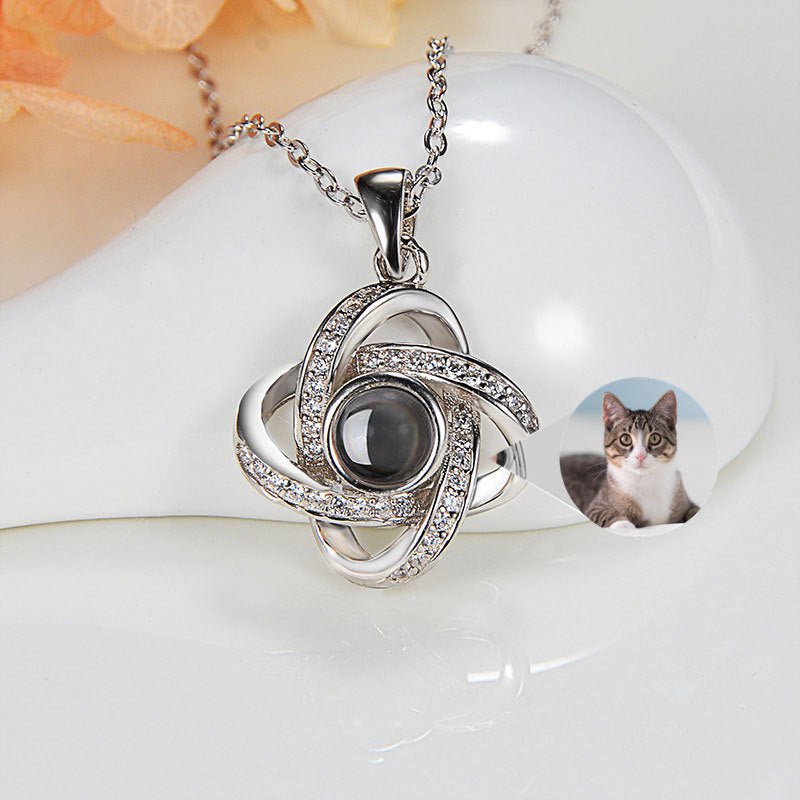 Original Projection Necklace Jewelry Gift with Hidden Love Words for Women.