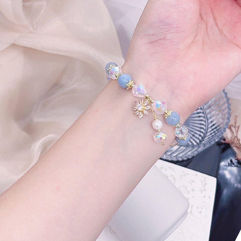 Pearl Crystal Adjustable Elastic Bracelet.