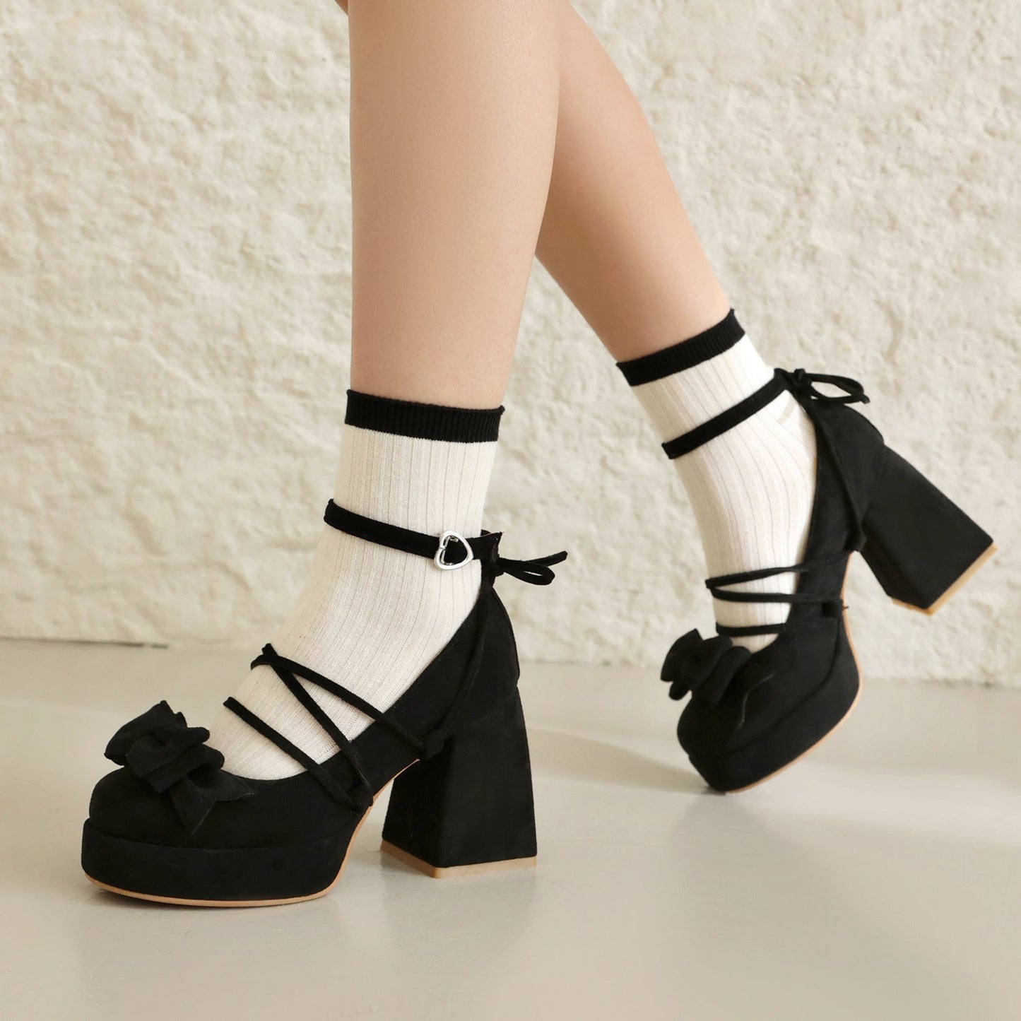 Platform Lolita Women's Shoes 32-46 Large And Small Size Bow.