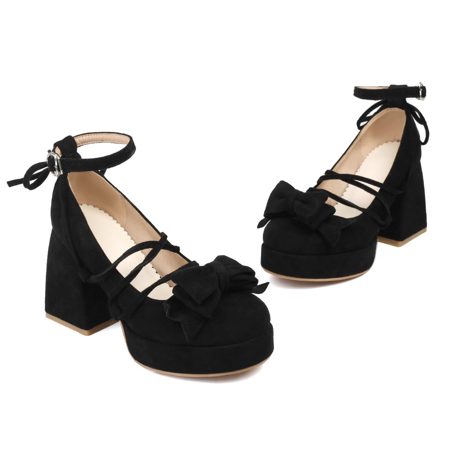 Platform Lolita Women's Shoes 32-46 Large And Small Size Bow.