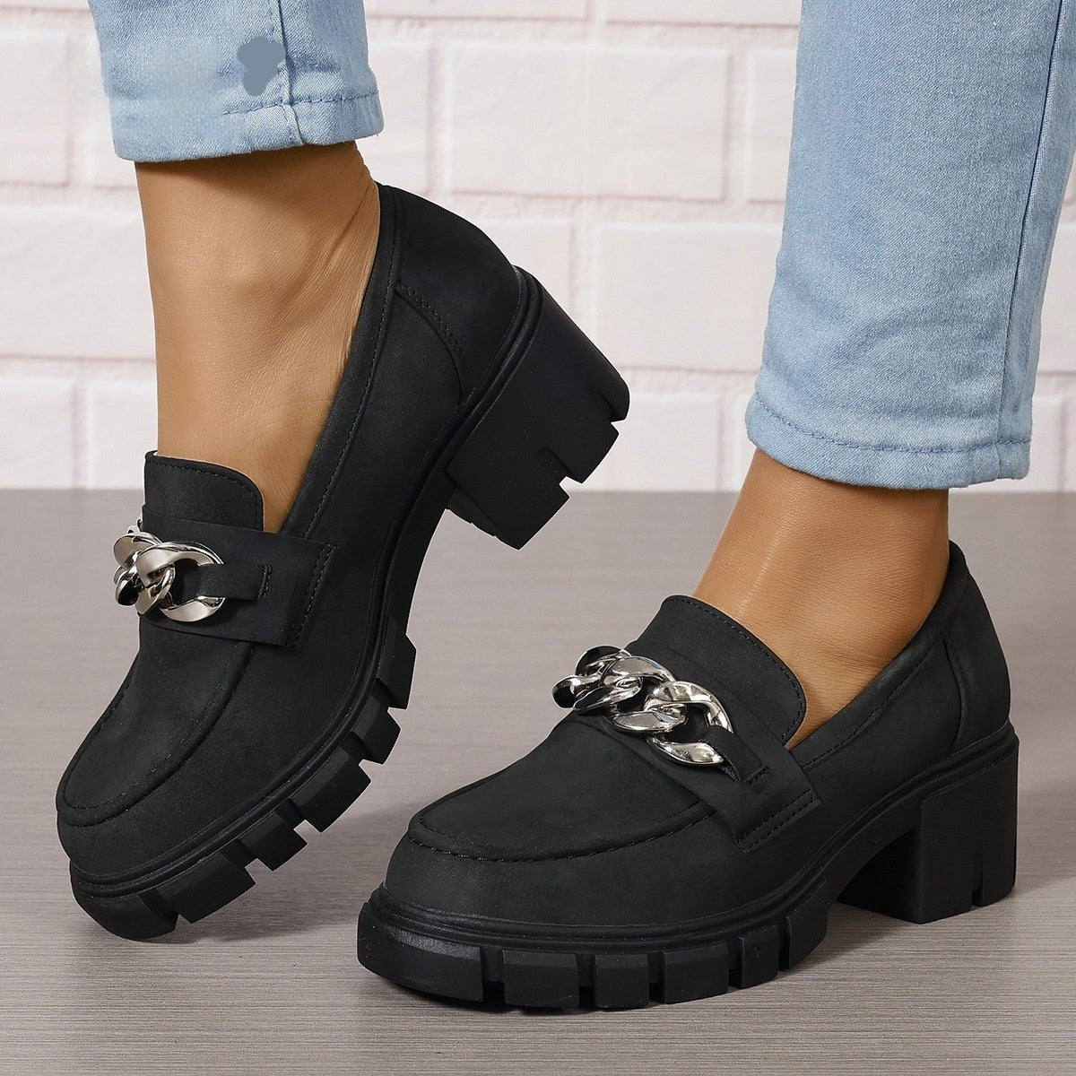 Plus Size Chain Women's Fashion Shoes.