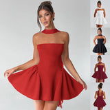 Sexy Tube Top Dress With Back Zipper Design Ins Fashion Short Dress For Party Clothing Women.