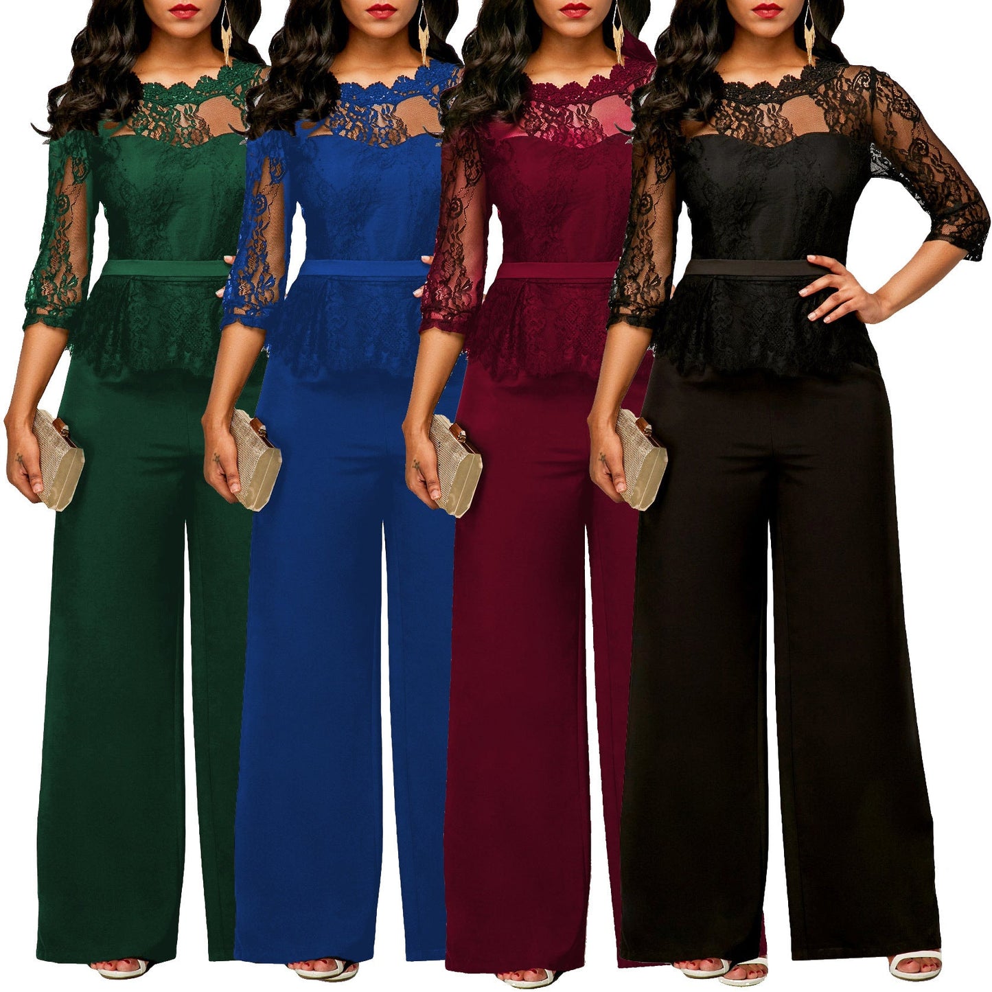 Summer Lace Jumpsuit Women's Clothing.