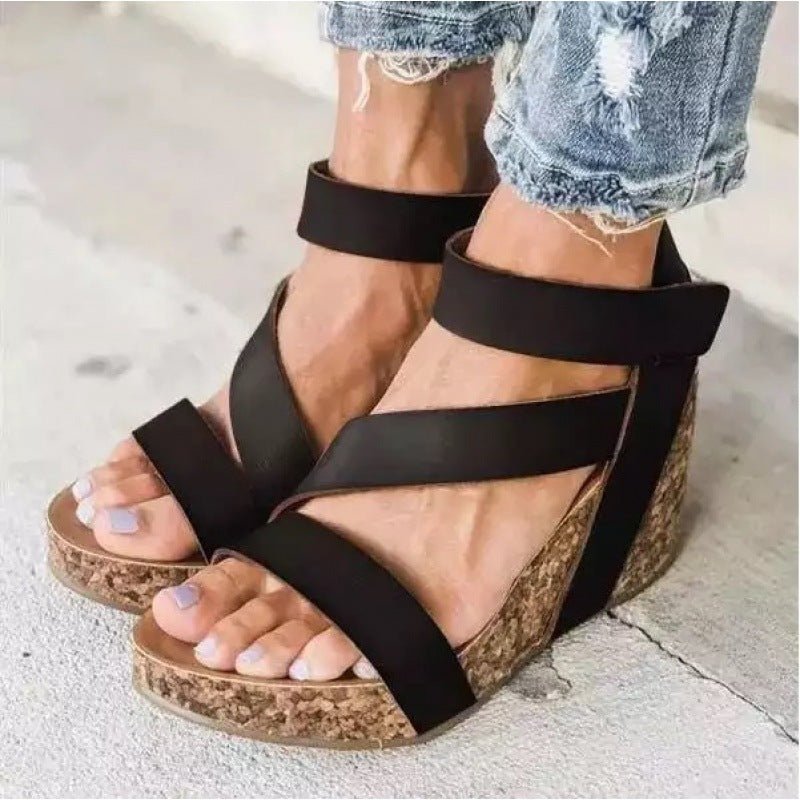 Summer Velcro Wedge Women's Cool High Heels.