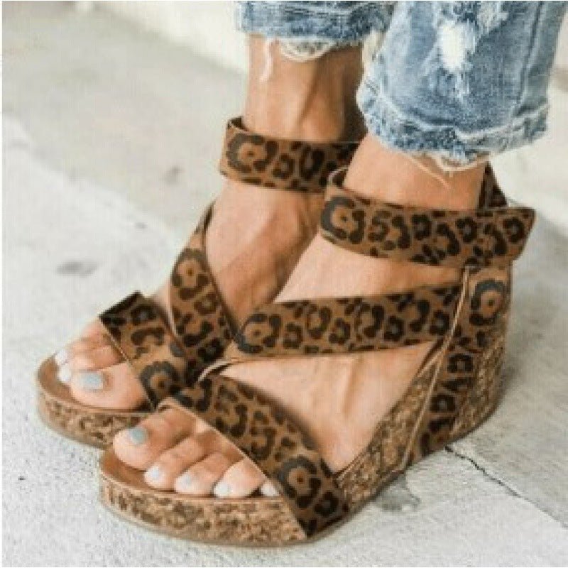 Summer Velcro Wedge Women's Cool High Heels.