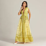 Vacation Style Vintage Printed Long Dress.