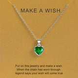 Wishing Heart Shaped Emerald Necklace.