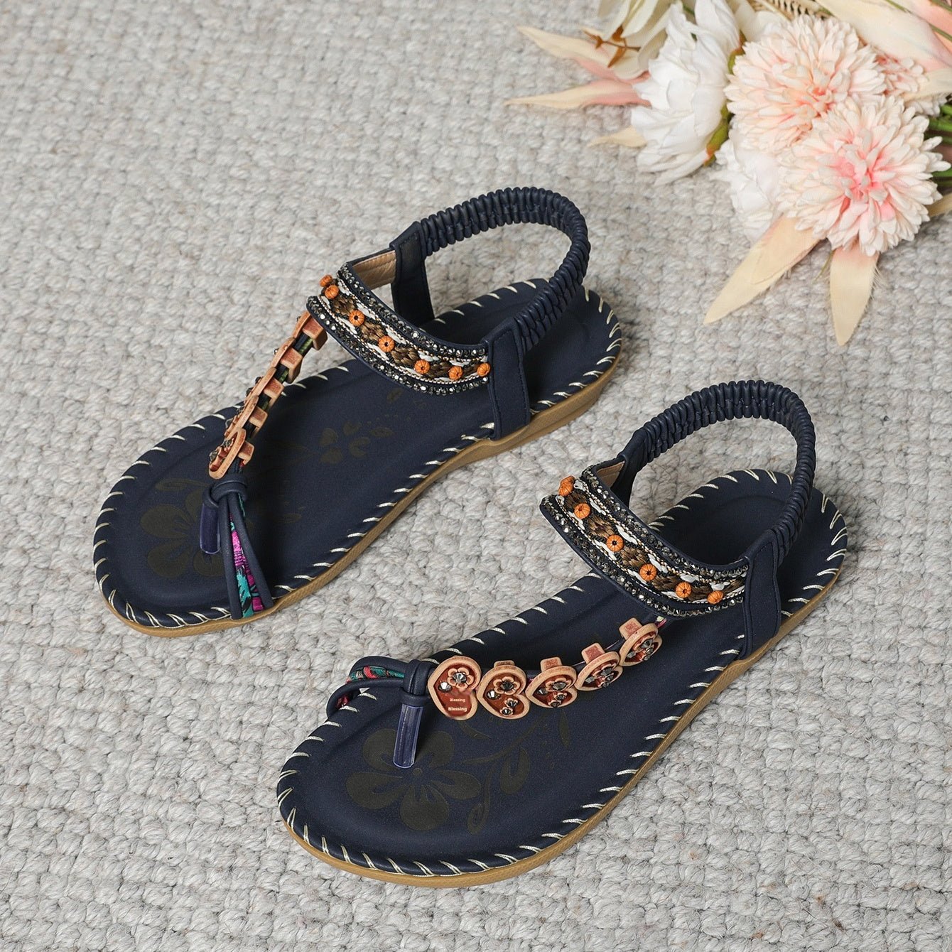Women's Bohemian Stylish Beach Flat Sandals.