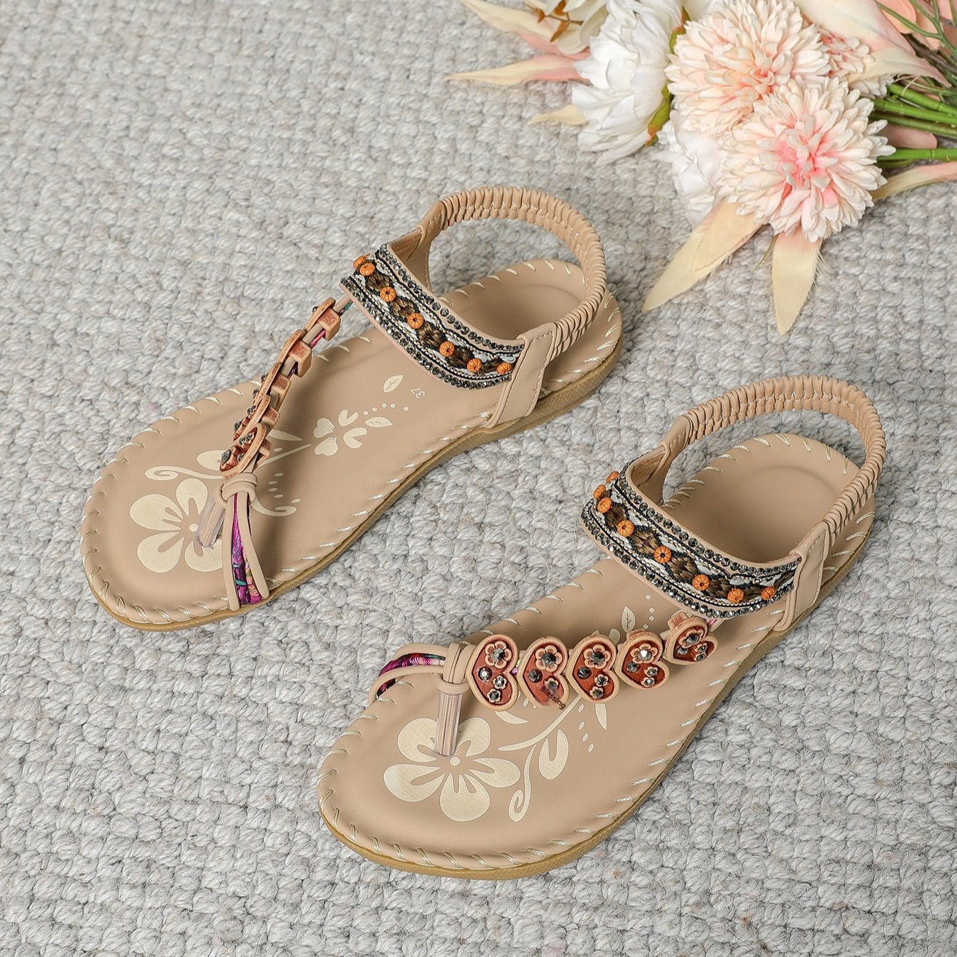 Women's Bohemian Stylish Beach Flat Sandals.