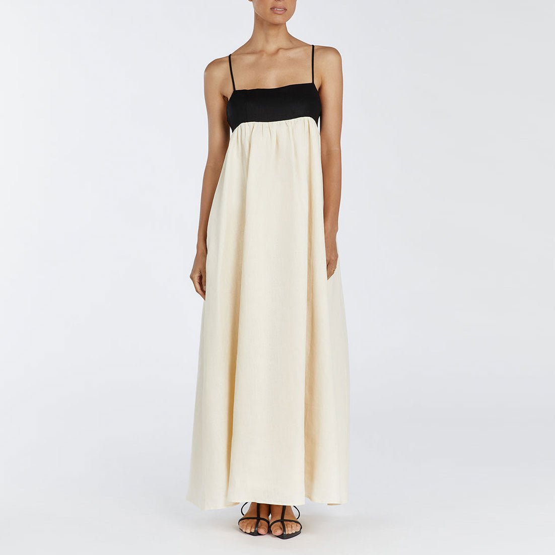 Women's Casual Cotton Linen Sleeveless Dress.
