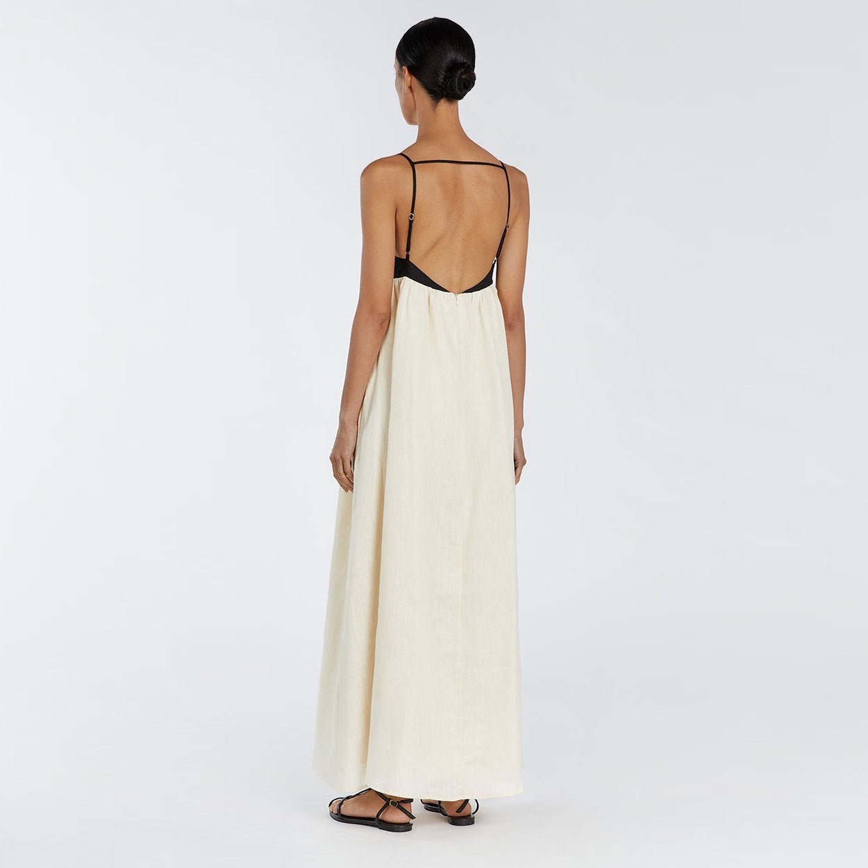 Women's Casual Cotton Linen Sleeveless Dress.