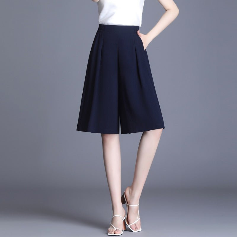 Women's Chiffon High Waist Wide Leg Pants Thin Loose Slimming.