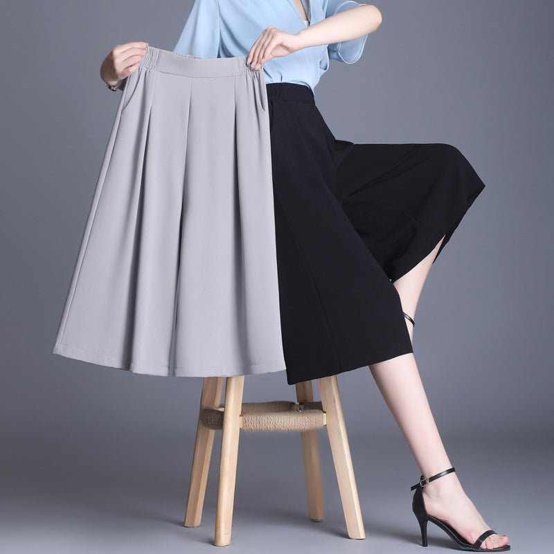 Women's Chiffon High Waist Wide Leg Pants Thin Loose Slimming.