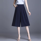 Women's Chiffon High Waist Wide Leg Pants Thin Loose Slimming.