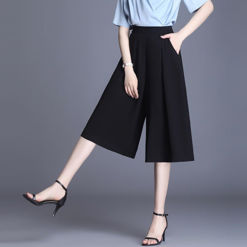 Women's Chiffon High Waist Wide Leg Pants Thin Loose Slimming.