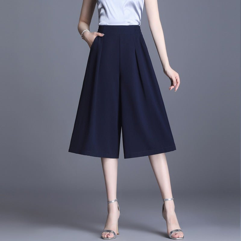 Women's Chiffon High Waist Wide Leg Pants Thin Loose Slimming.
