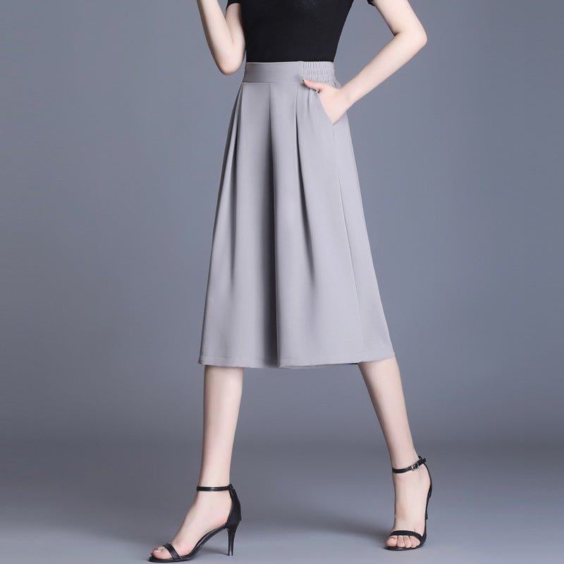 Women's Chiffon High Waist Wide Leg Pants Thin Loose Slimming.