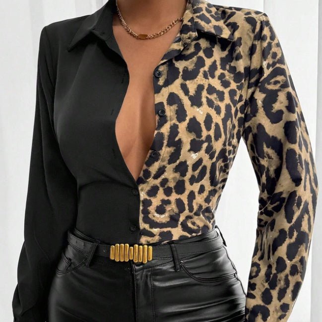 Women's Printed Belted Shirt.