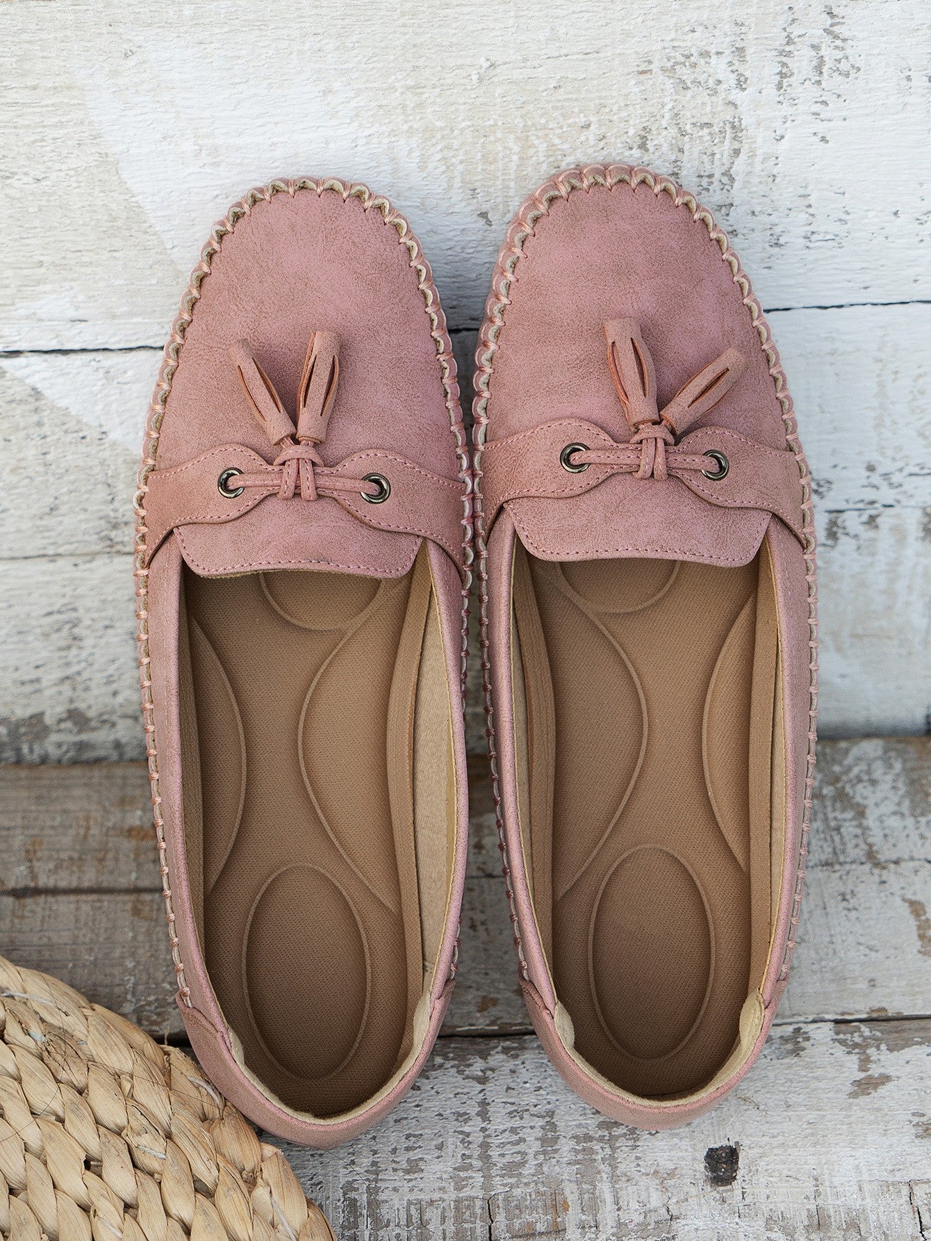 Women's Round Head Loafers Fashion Non-slip Soft Comfortable Flats Shoes.