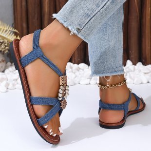 Women's Simple Metal Decorative Sandals.