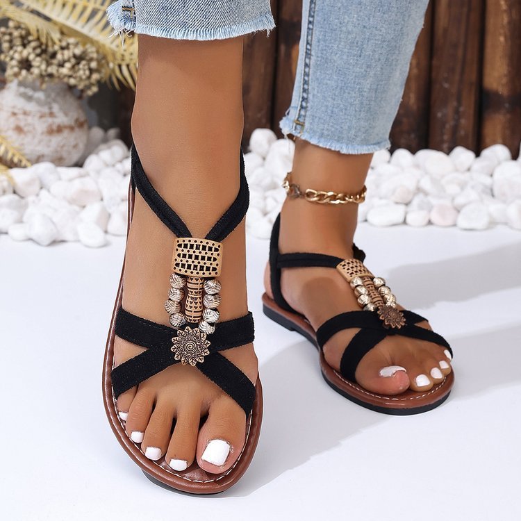 Women's Simple Metal Decorative Sandals.