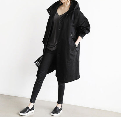 Women Windbreaker Jacket Casual Loose Button Pockets Hooded Quick Dry Windproof Waterproof Clothes For Outdoor Hiking Camping.