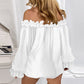 Casual Blouses Shoulder Off-Shoulder Long Sleeve Top Lotus Leaf Sleeve Shirt Loose Women's Clothing.