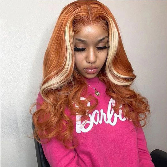 4X4 Human Hair Wig Head Cover Highlights 613.